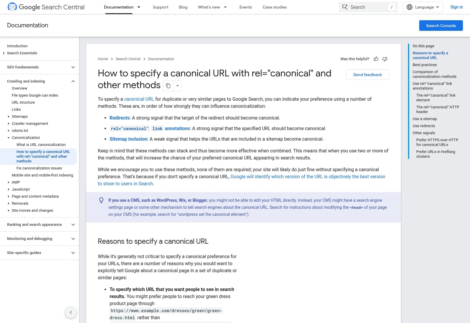 How to Specify a Canonical with rel="canonical" and Other Methods | Google Search Central  |  Documentation  |  Google for Developers