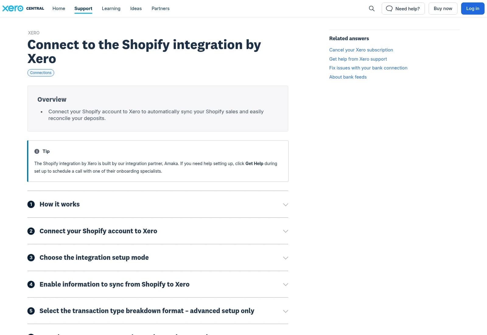 Connect to the Shopify integration by Xero – Xero Central
